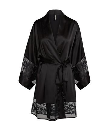 Silk & Embroid Lace Robe